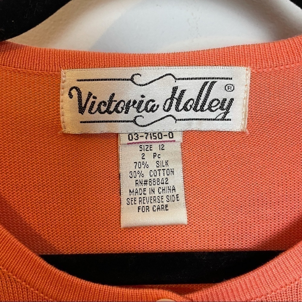 Victoria Holley Vintage Retro Silk & Cotton Cardigan - Picture 4 of 6